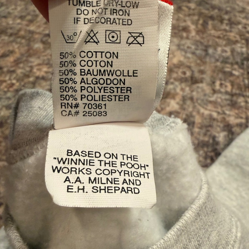 Vintage Disney Eeyore Crewneck Sweatshirt Unisex XL Disneyland‎ Made In USA - Picture 6 of 9